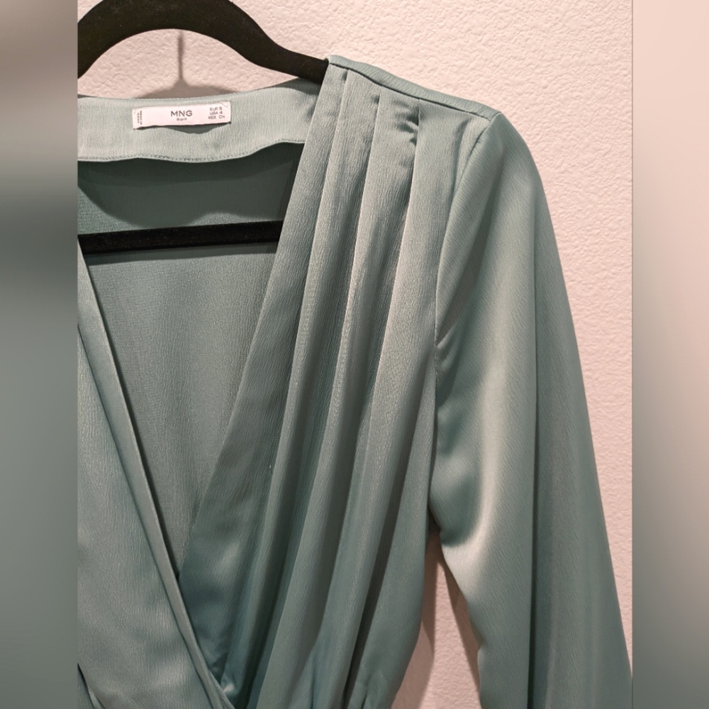 Women's satin Mango maxi dress size S/4 - Picture 2 of 4